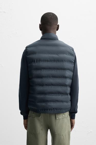 GILET SANS MANCHES MATELASSÉ LÉGER - Bleu marine de Zara - Image 2
