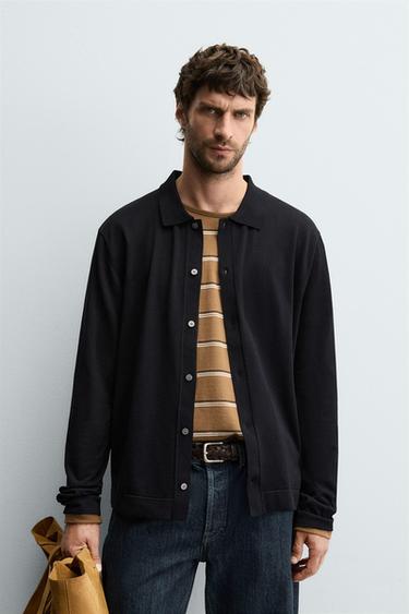 LIGHTWEIGHT COTTON CARDIGAN - Dark navy by Zara