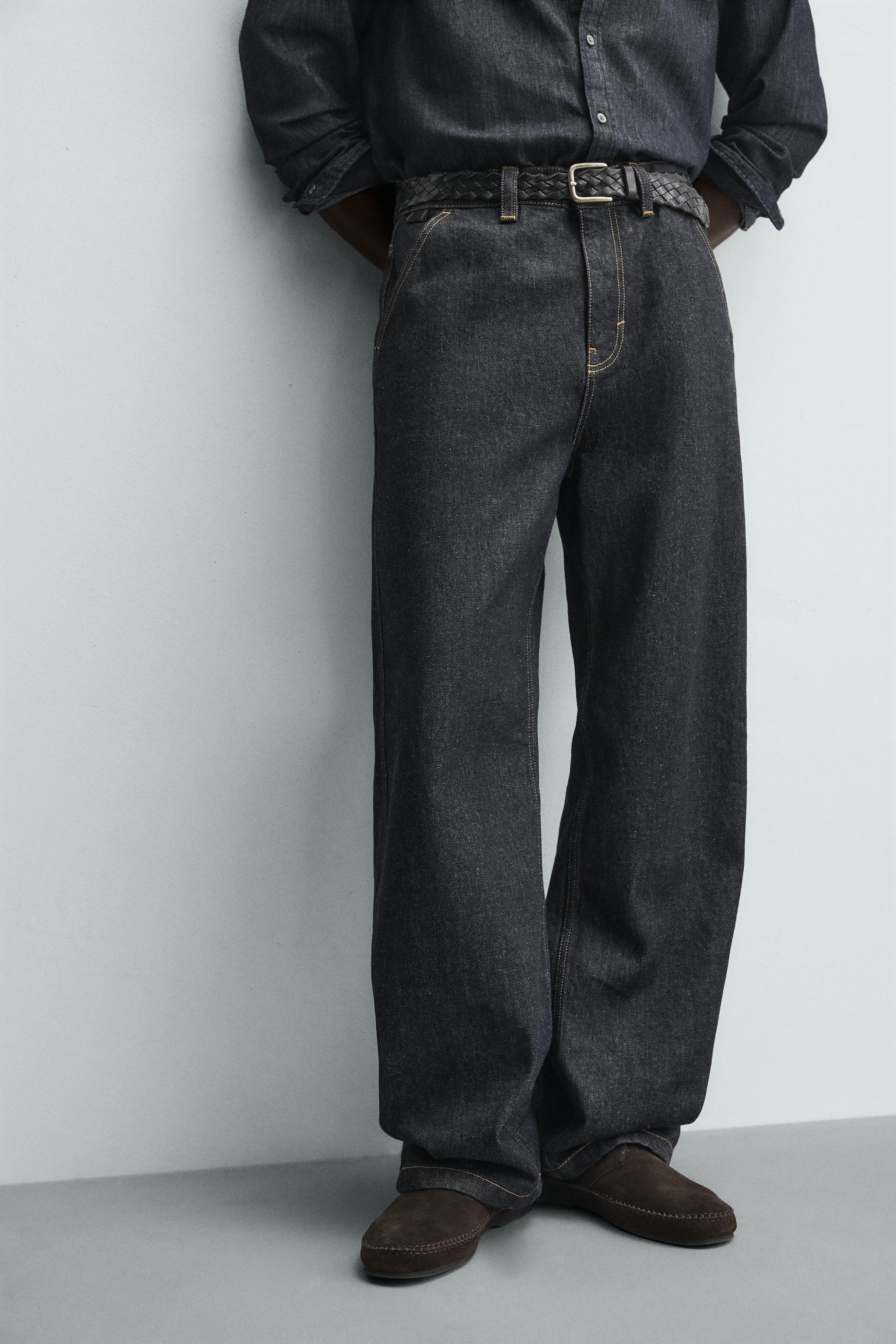 PANTALON CHINO EN DENIM BRODÉ CŒURS