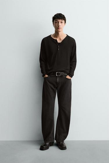 BARREL FIT JEANS - Black by Zara