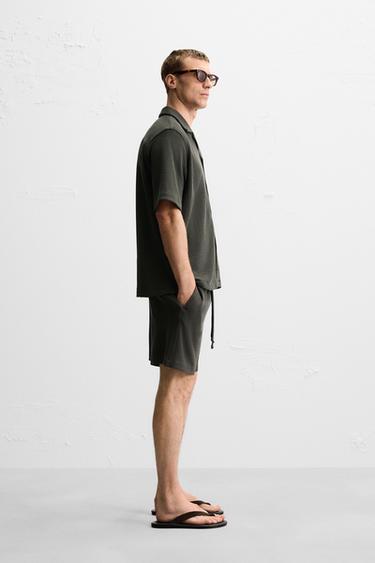 CHEMISE STRUCTURE JACQUARD - Gris anthracite de Zara - Image 3