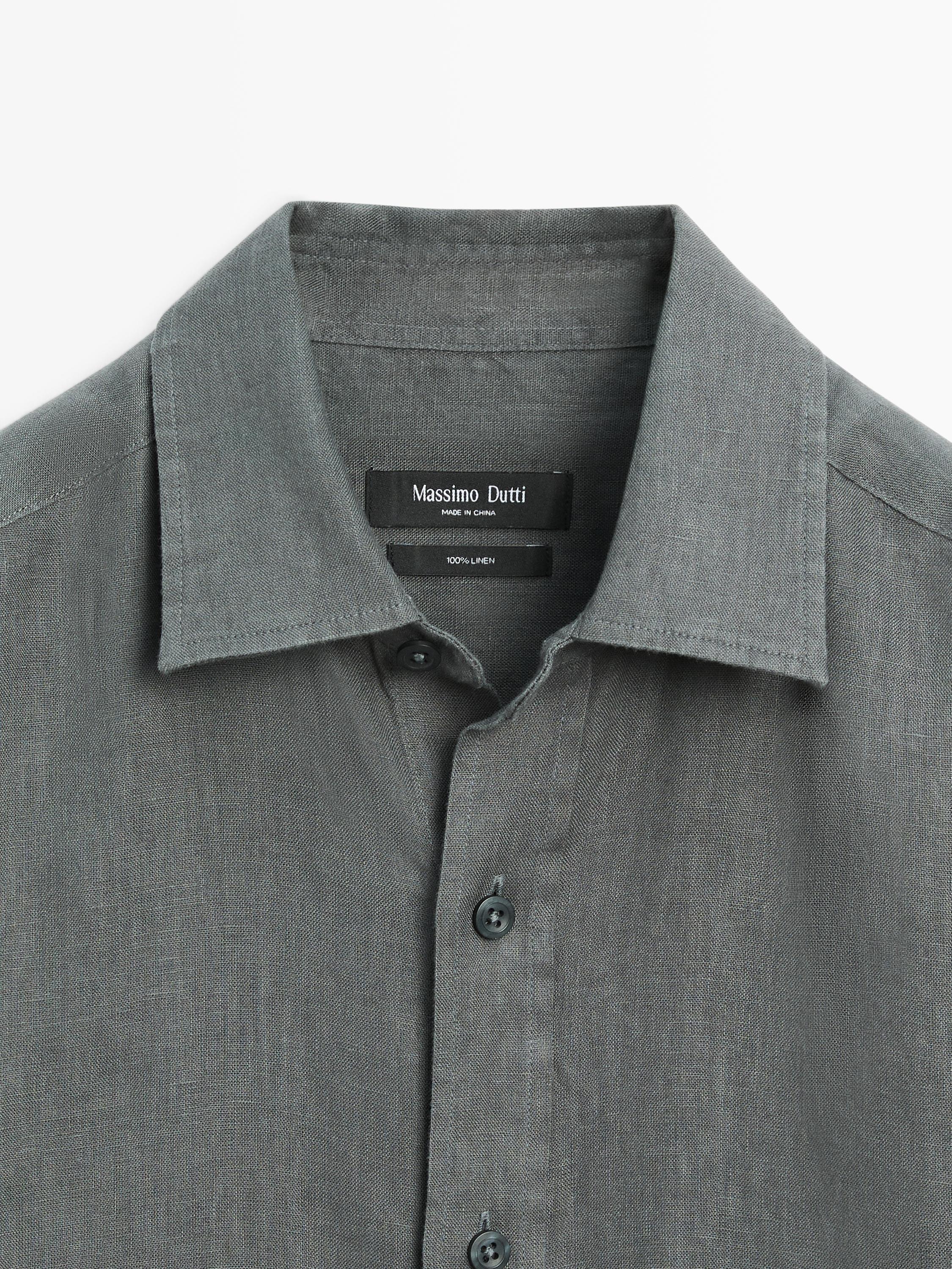 100% linen regular fit shirt
