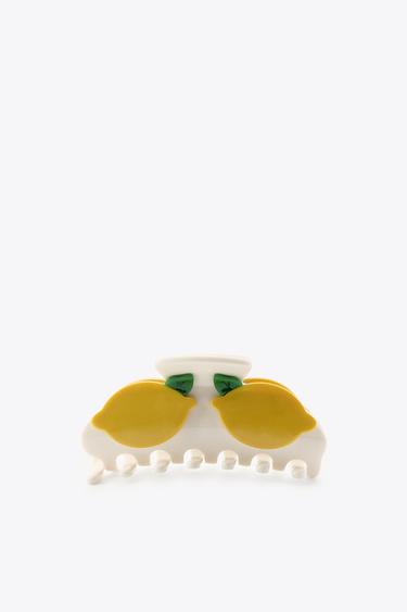LEMON HAIR CLIP - Ecru by Zara