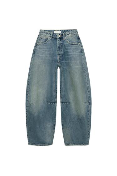 JEANS TRF BALLOON TIRO MEDIO - Azul de Zara