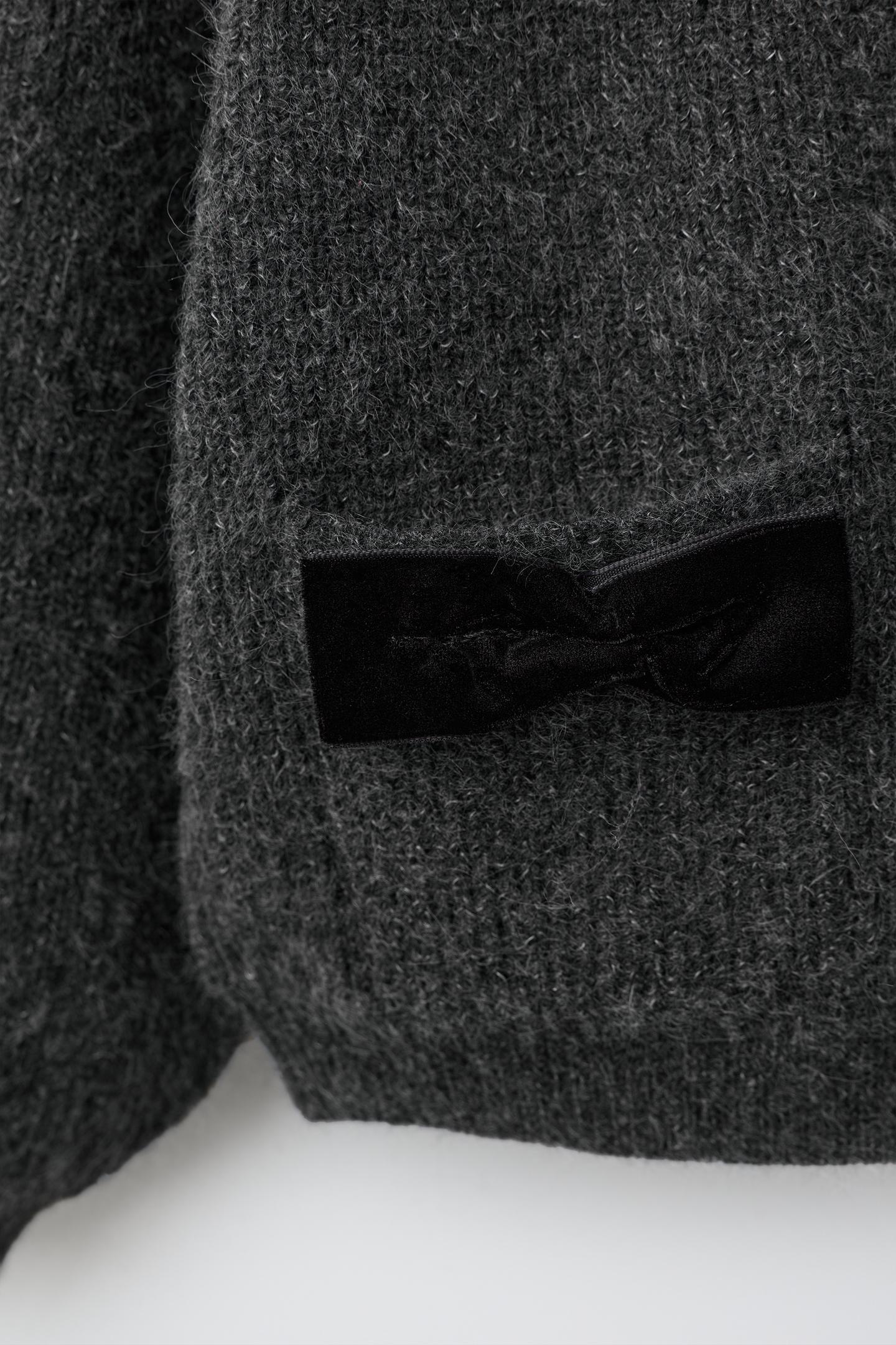 Детские свитеры Zara Velvet Bows Cardingan, цвет: Серый меланжевый — фото 5