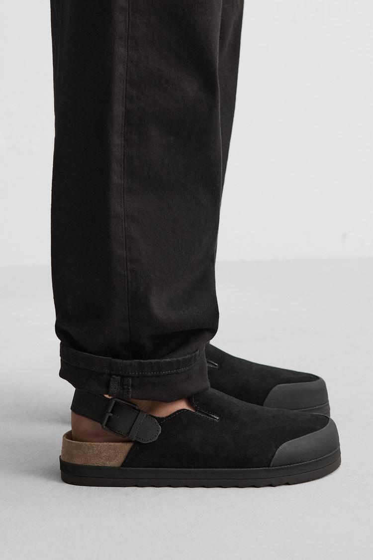 レザー クロッグサンダル - ブラック | ZARA Japan / 日本 