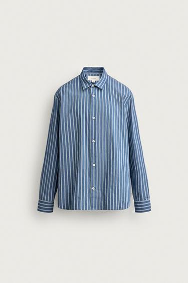 CAMISA RELAXED FIT RAIAS - Índigo claro de Zara