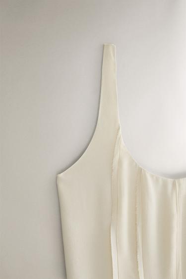 CHEMISE DE NUIT CRÊPE SOIE - Écru de Zara - Image 2