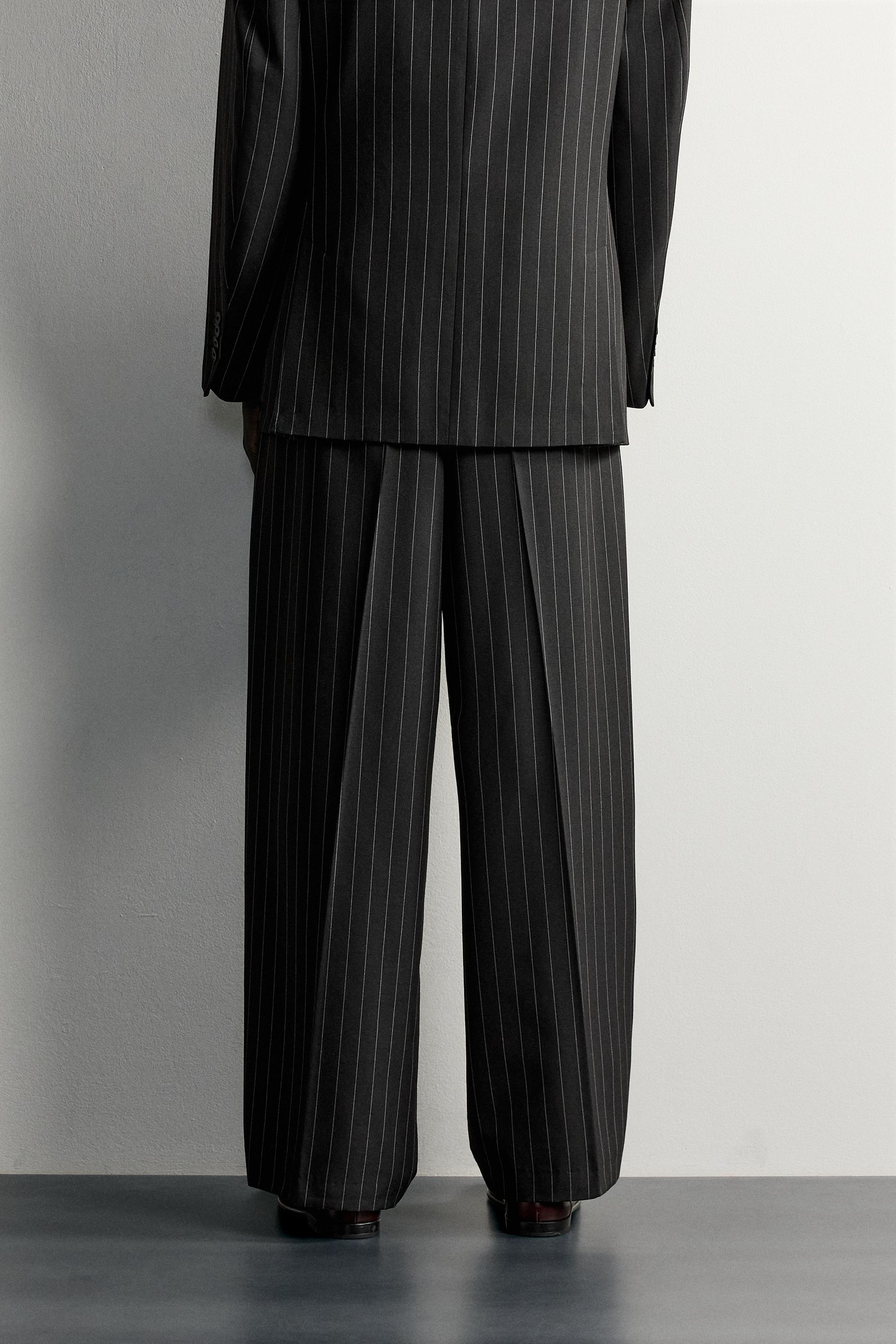 PANTALON PLI COSTUME RAYURES