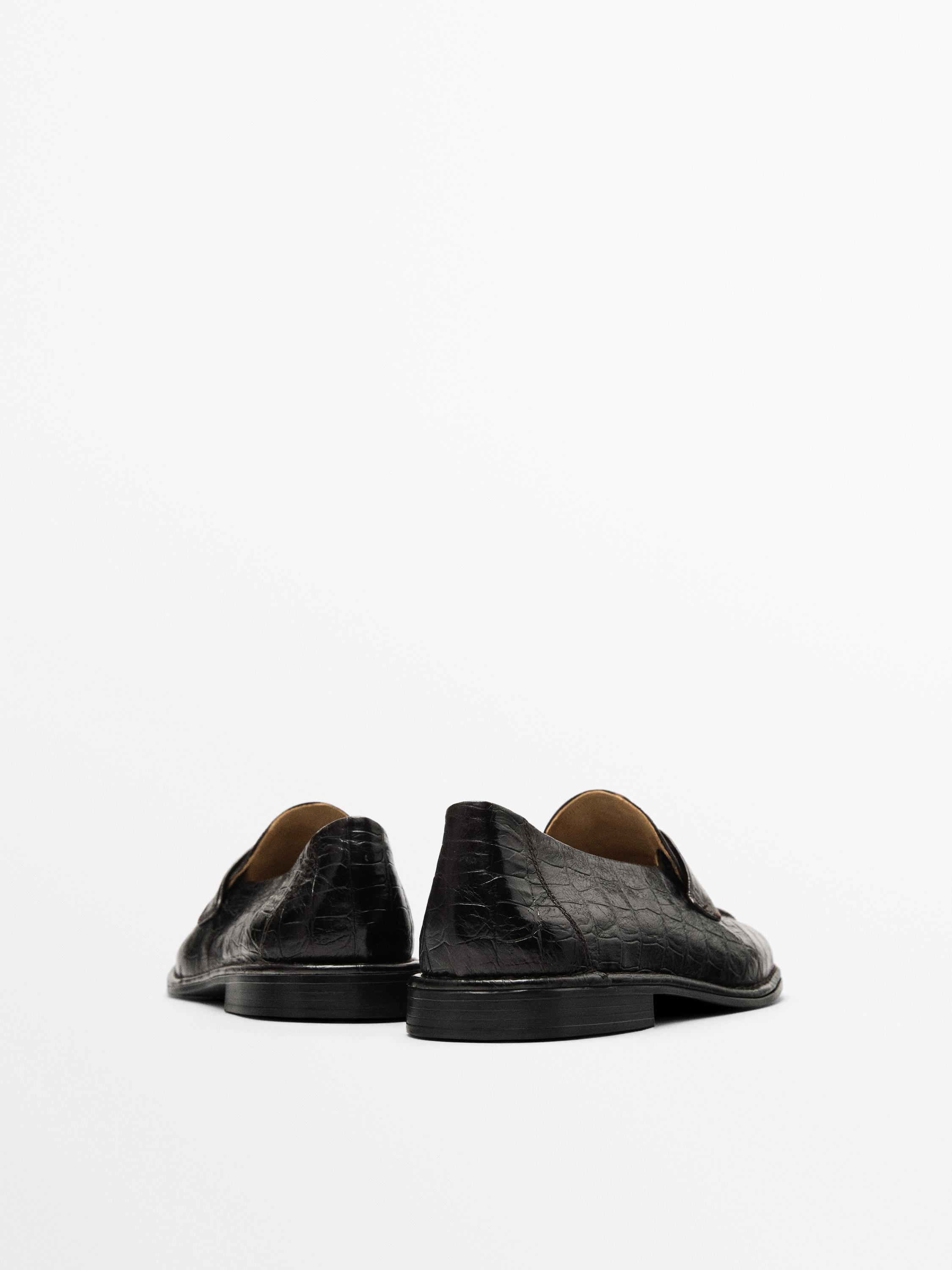 Mocassins effet croco