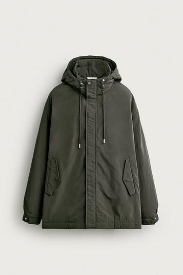 WATER-REPELLENT TECHNICAL HOODIE JACKET — Khaki 1