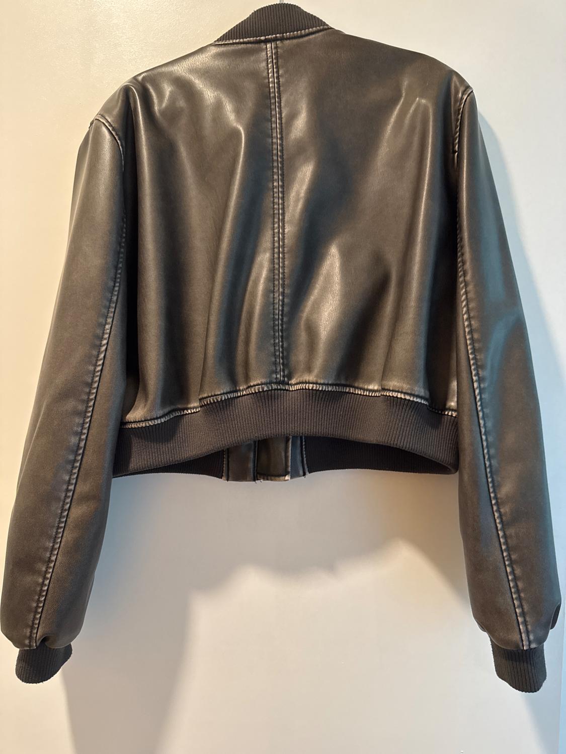 FAUX LEATHER BOMBER - Image 2