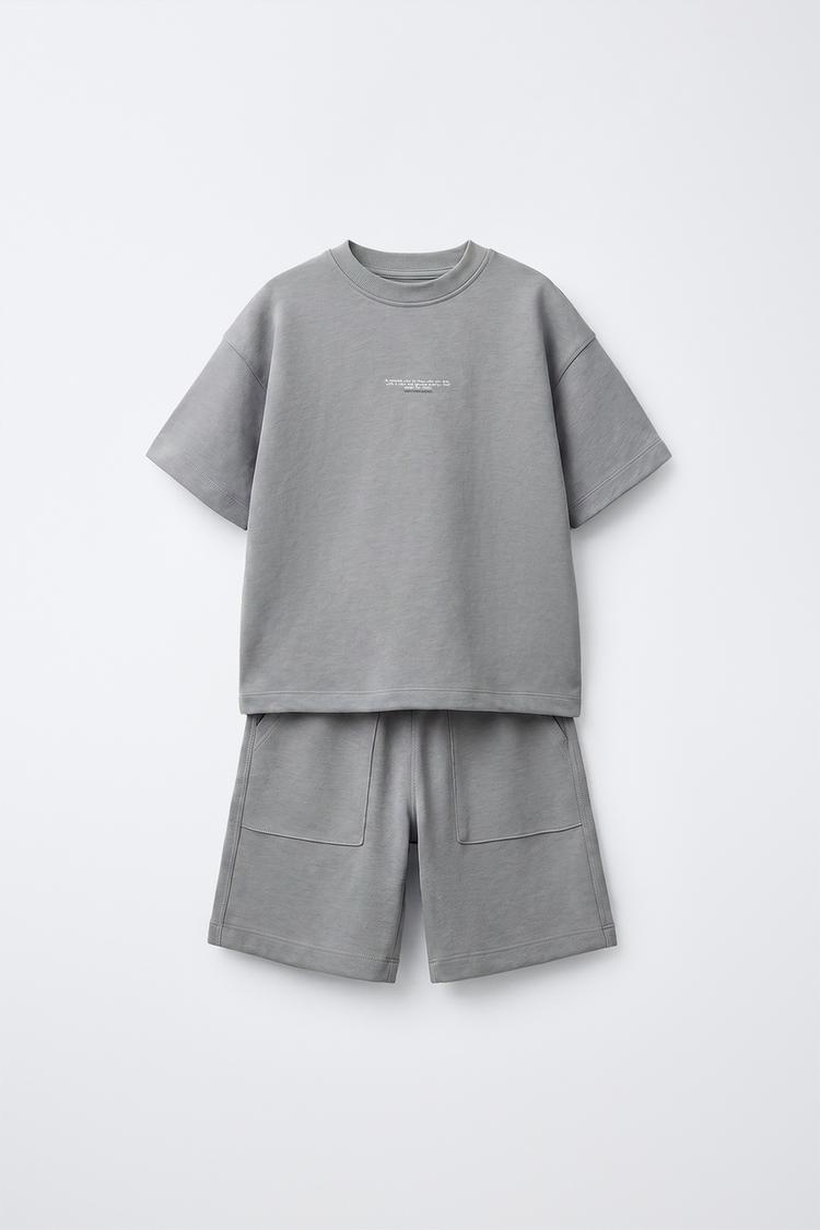 Conjunto camiseta y bermuda interlock
