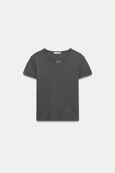 CAMISETA MANGA CORTA - Azul / Gris de Zara