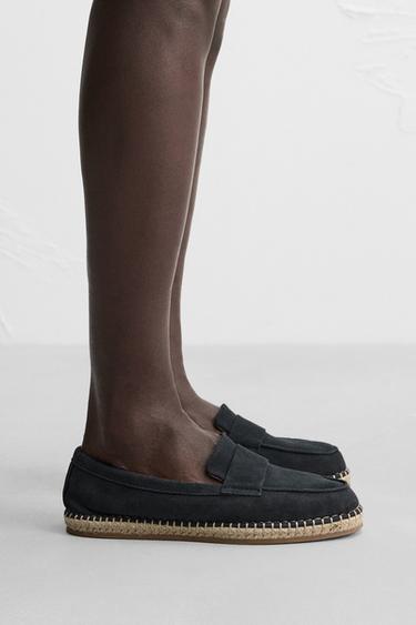 LEDER-MOKASSIN-ESPADRILLE - Blau von Zara - Bild 0