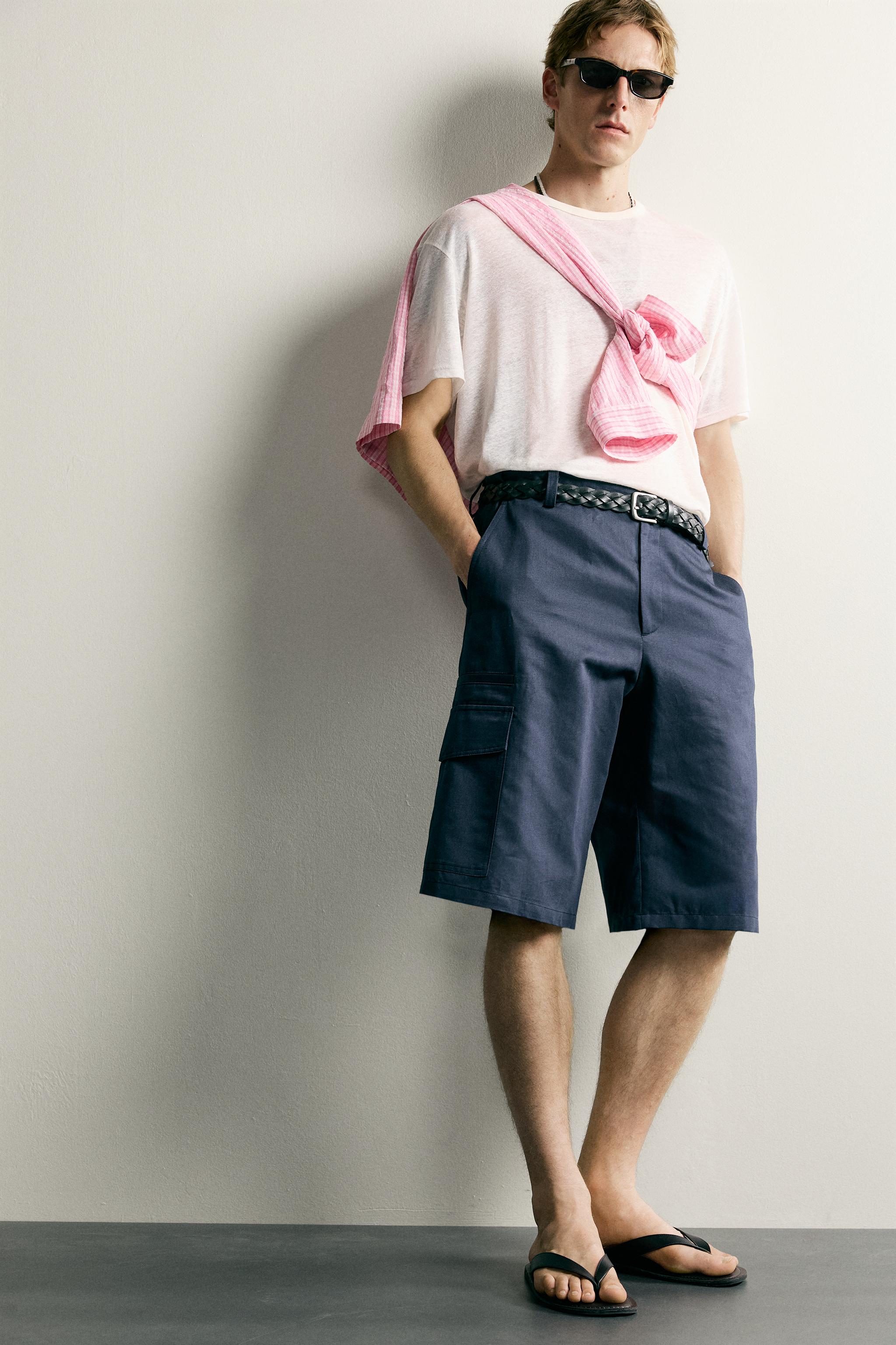 BERMUDA CARGO RELAXED FIT COTON - LIN