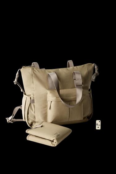 MOCHILA MATERNIDAD - Marrón Camel de Zara