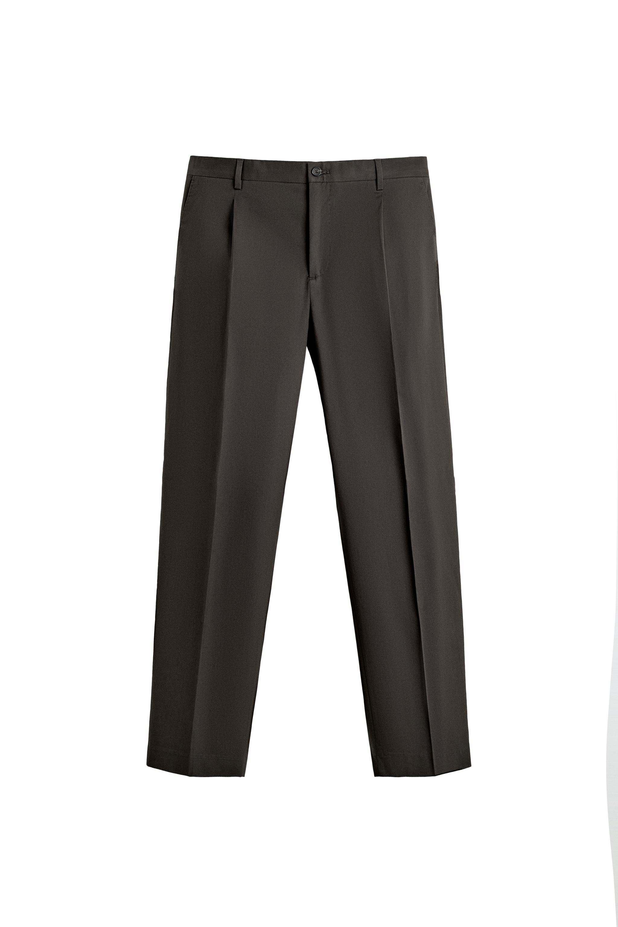 PANTALON DE COSTUME REGULAR FIT EN COTON