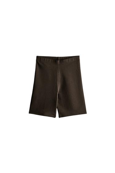 SHORT SPORTS LEGGINGS - Brown by Zara