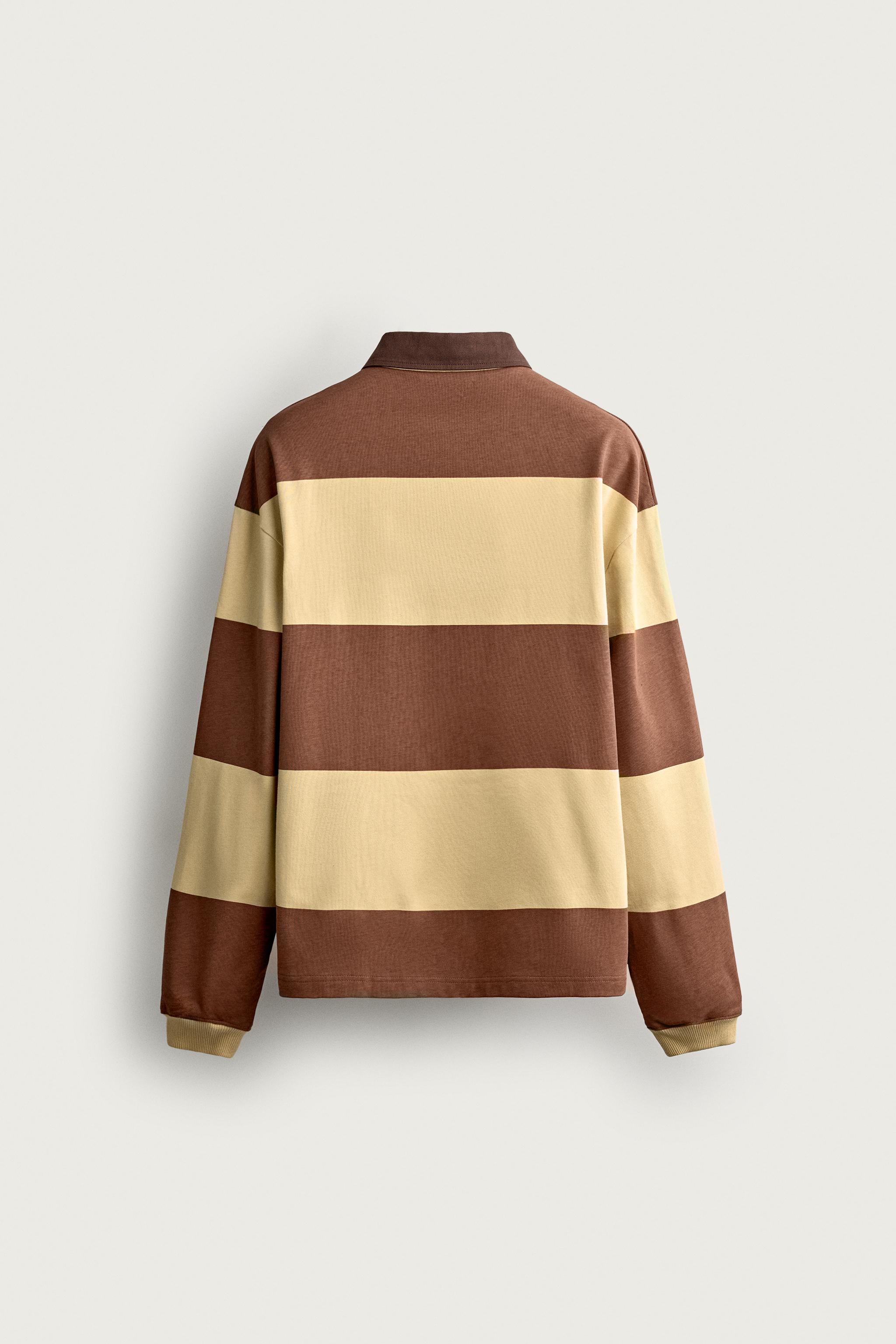 STRIPED NUMBER PATCH POLO