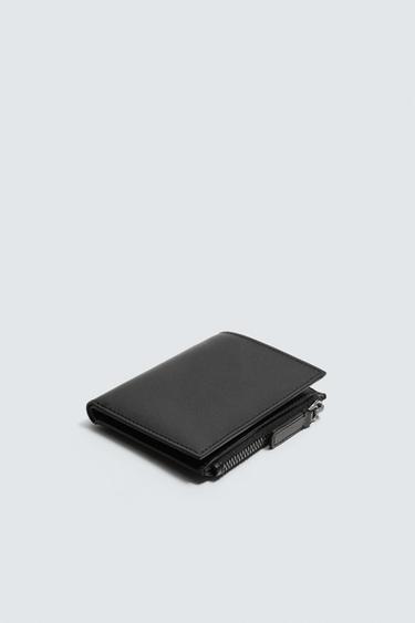 LEATHER WALLET - Black by Zara