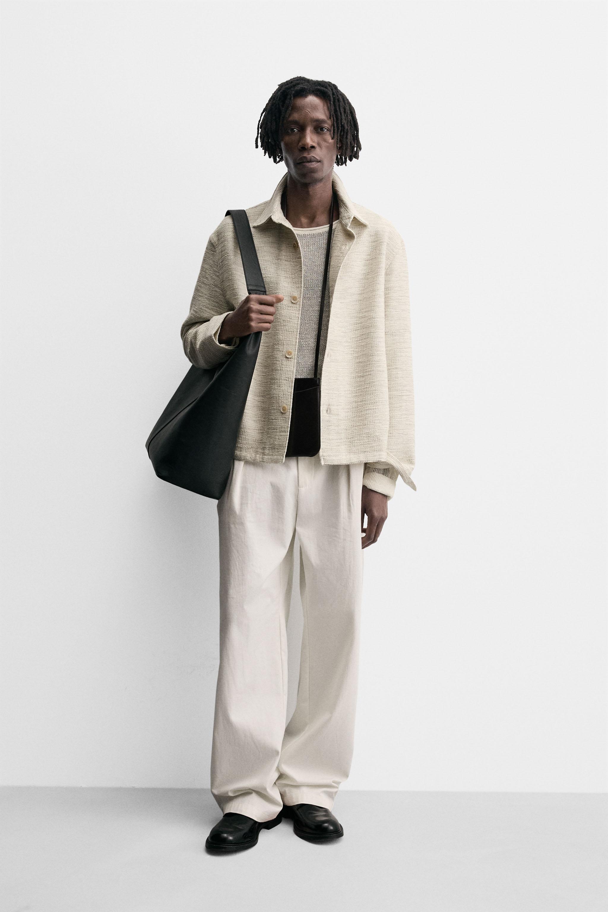 安心★関税込み★ZARA★CONTRAST TEXTURED OVERSHIRT $_57.JPG?set_id=880000500F