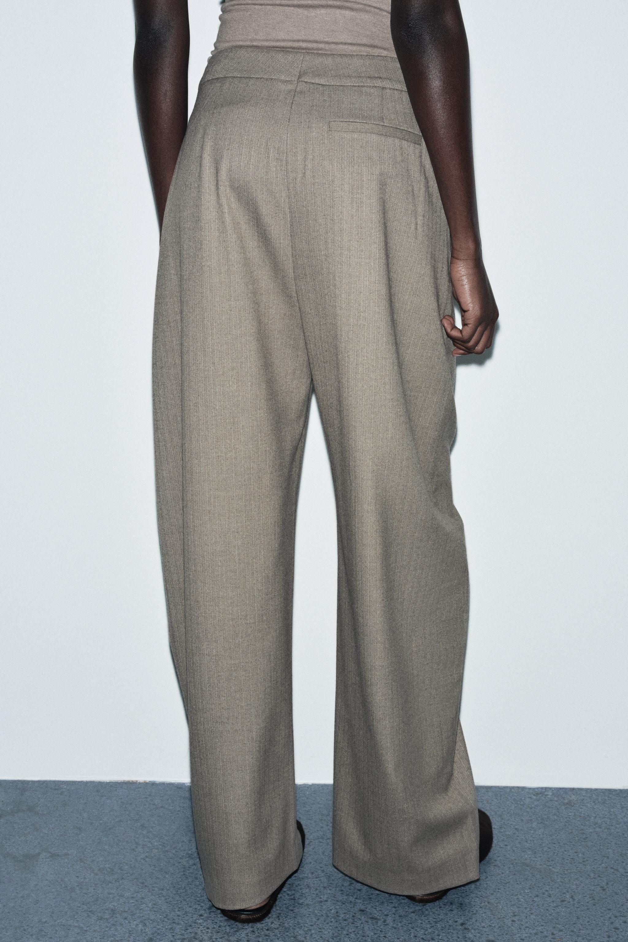 ZW COLLECTION HERRINGBONE BALLOON PANTS