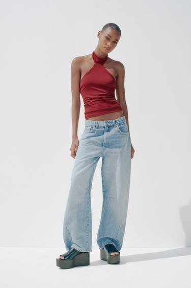 NECKHOLDER-OBERTEIL AUS POLYAMID - Burgundrot von Zara - Bild 0