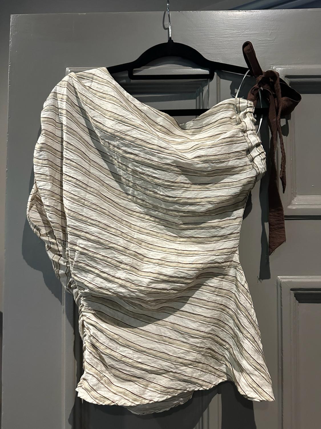 STRIPED TOP WITH BOW - Image 2