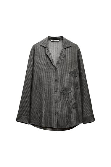 ZW COLLECTION EMBROIDERED PYJAMA SHIRT