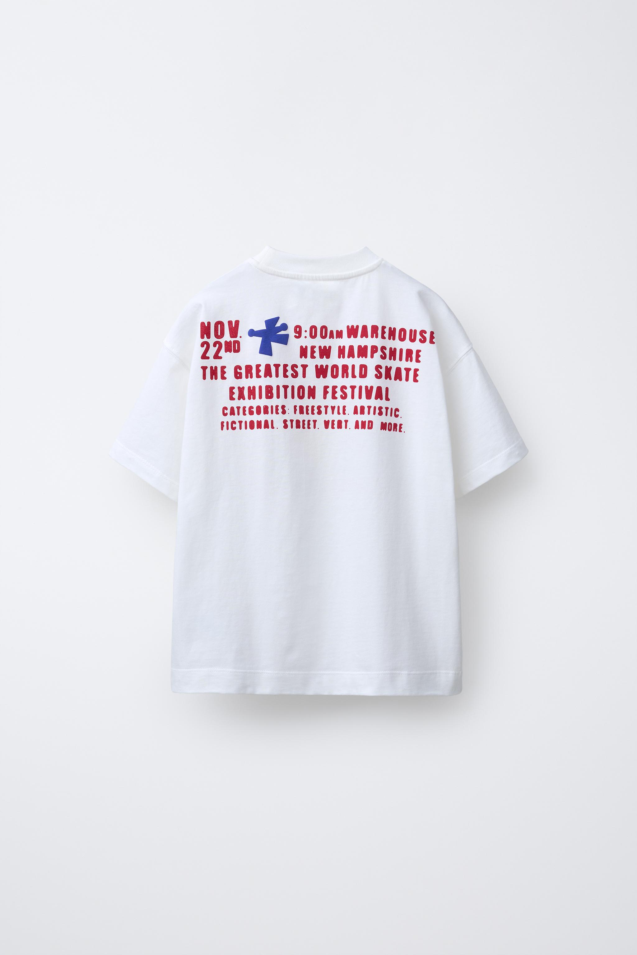 RAISED TEXT PRINT T-SHIRT