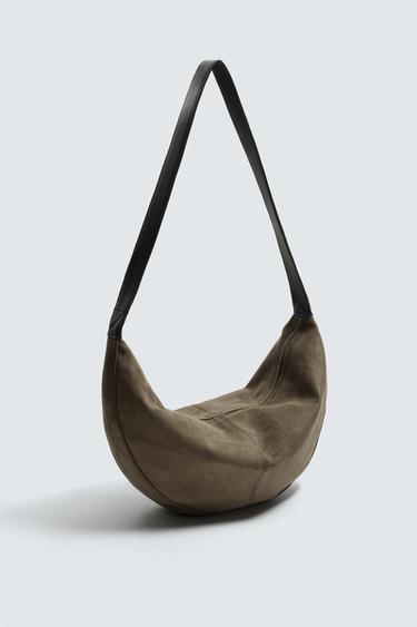 PLAIN SHOULDER BAG - Khaki Green by Zara - Image 3