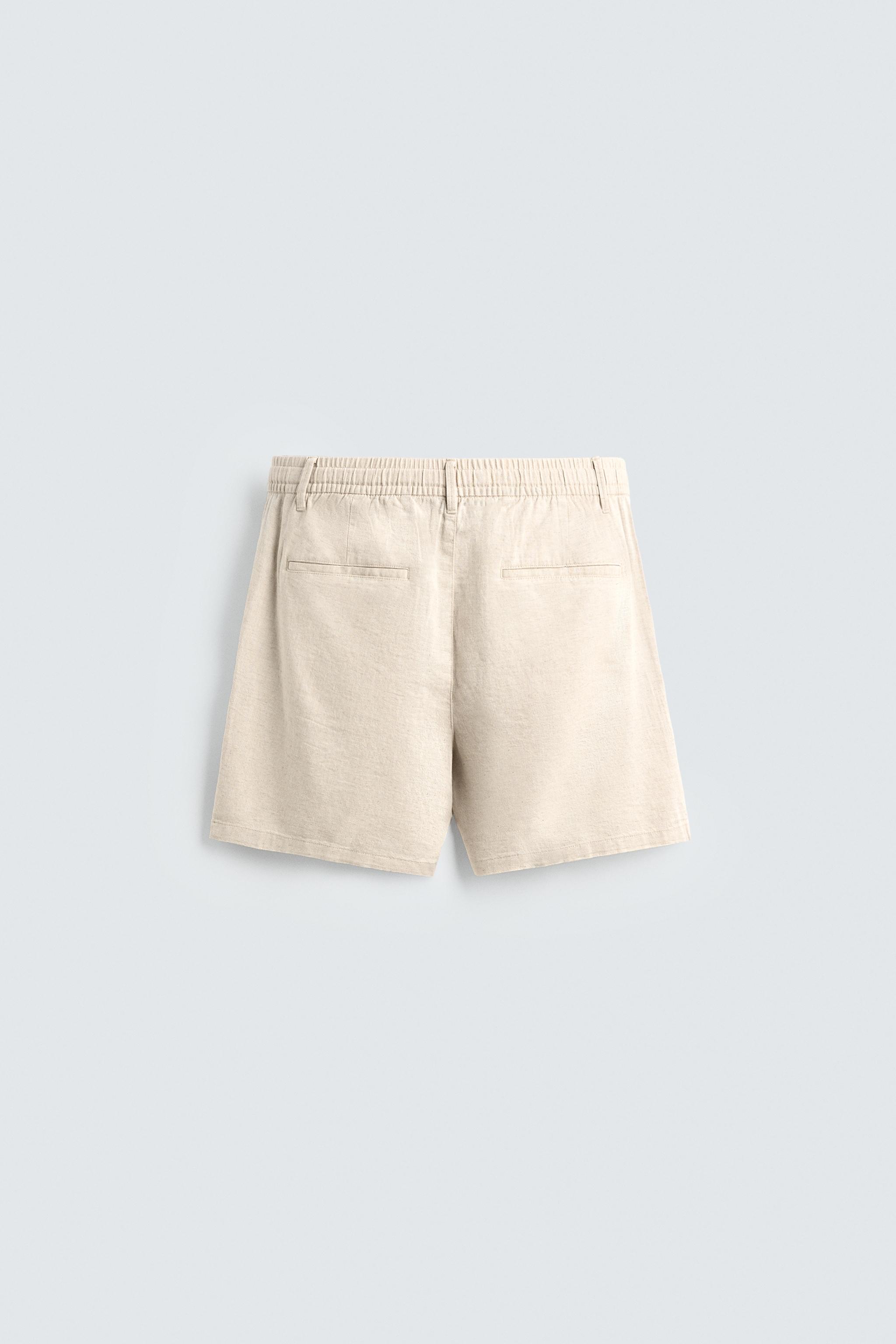 SHORT RELAXED FIT EN COTON ET LIN