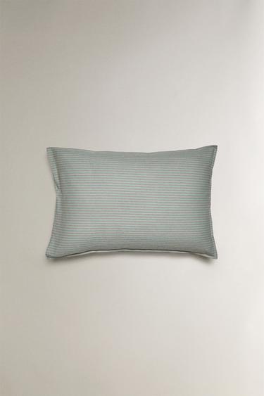 KIDS' STRIPED FLANNEL PILLOWCASE - Blue by Zara - Image 2