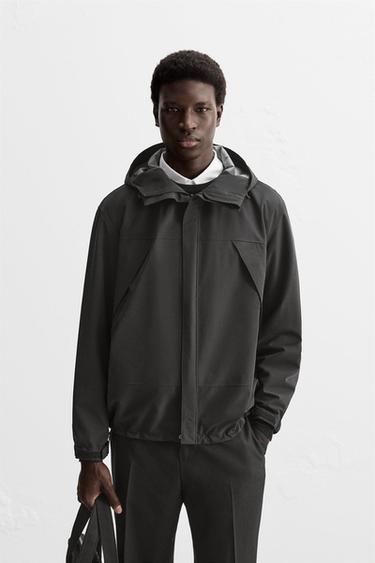 WATER-REPELLENT TECHNICAL PARKA - Black by Zara