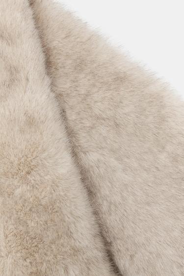 ÉCHARPE EFFET FOURRURE - Écru de Zara - Image 3