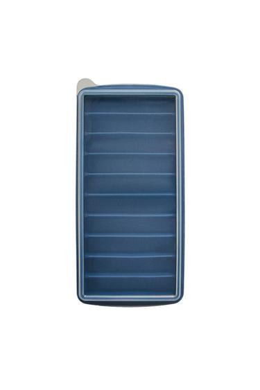 SILICONE RECTANGLE ICE BUCKET TRAY 10 ICE CUBES - Bluish by Zara