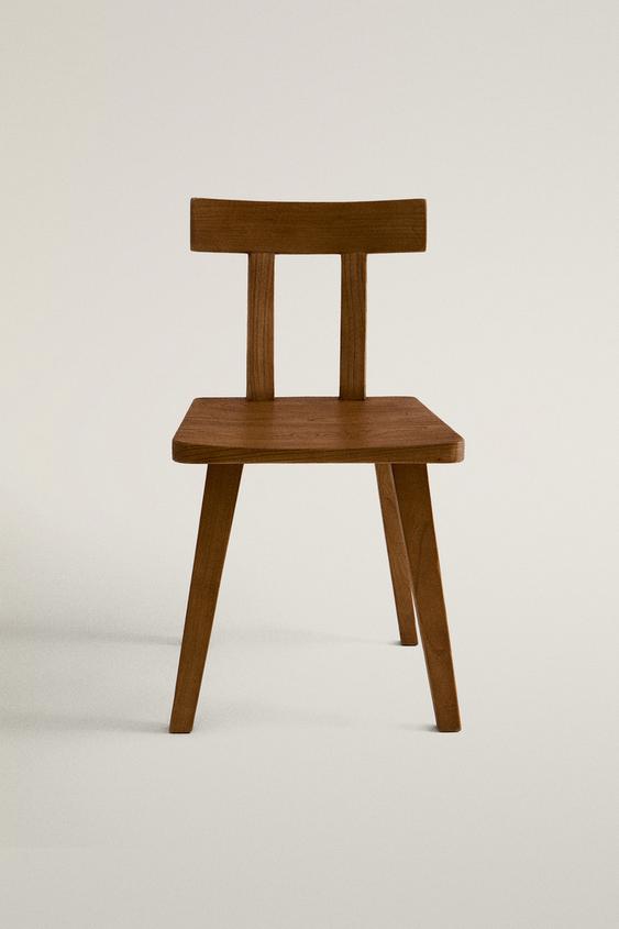 SILLA MADERA RESPALDO - Beige claro de Zara - Imagen 0