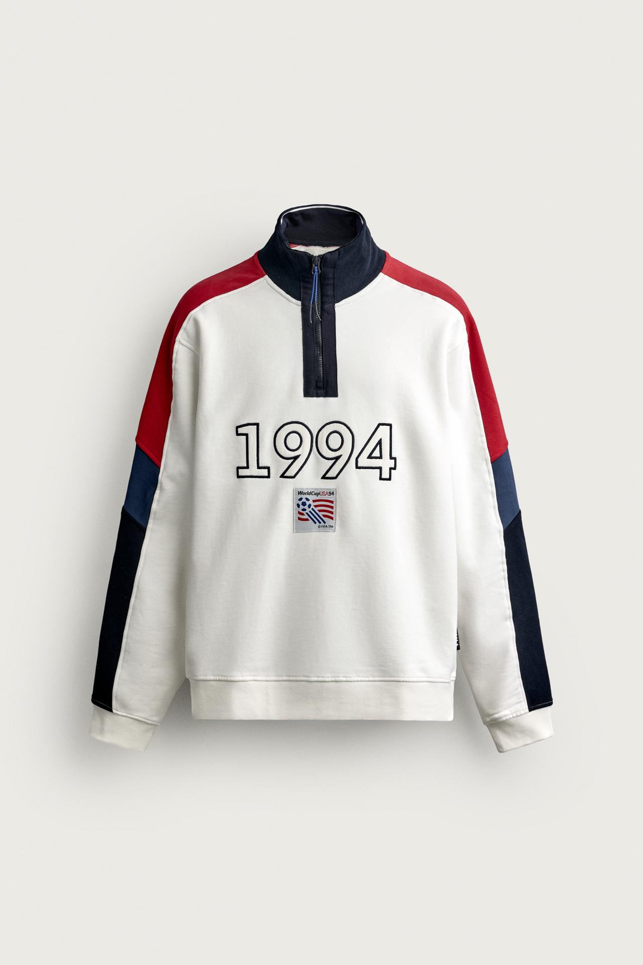 USA 94 FIFA WORLD CUP™ FIFA CLASSICS QUARTER-ZIP SWEATSHIRT — Oyster-white