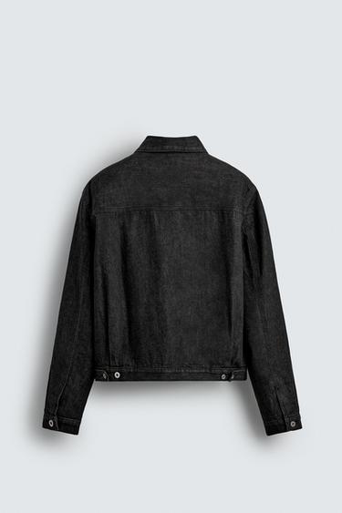 PADDED DENIM OVERSHIRT - Black by Zara