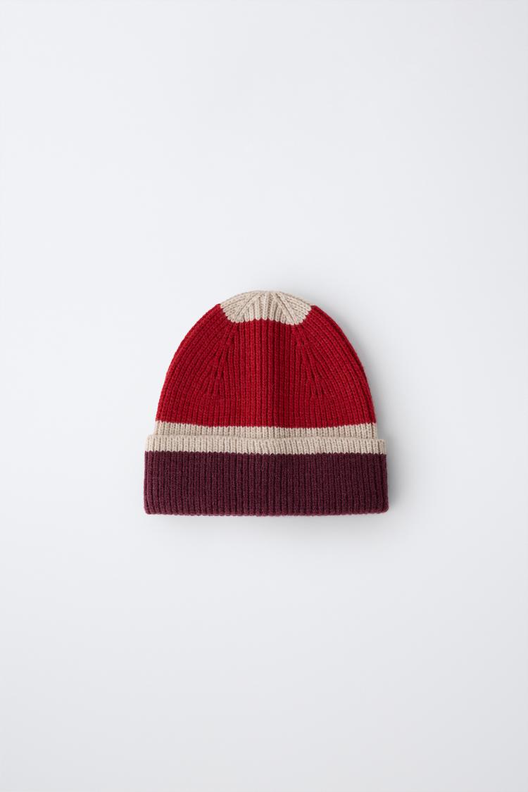 Gorro punto color block