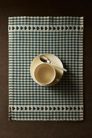 CHRISTMAS HEARTS PLACEMAT (PACK OF 2) - Green by Zara