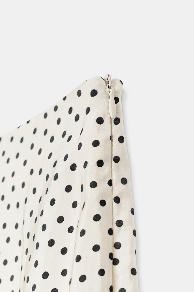 Falda midi fluida de lunares 7