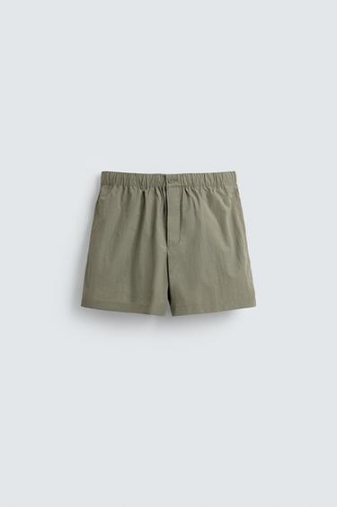 SHORT TECHNICAL BERMUDA SHORTS - Grey green by Zara