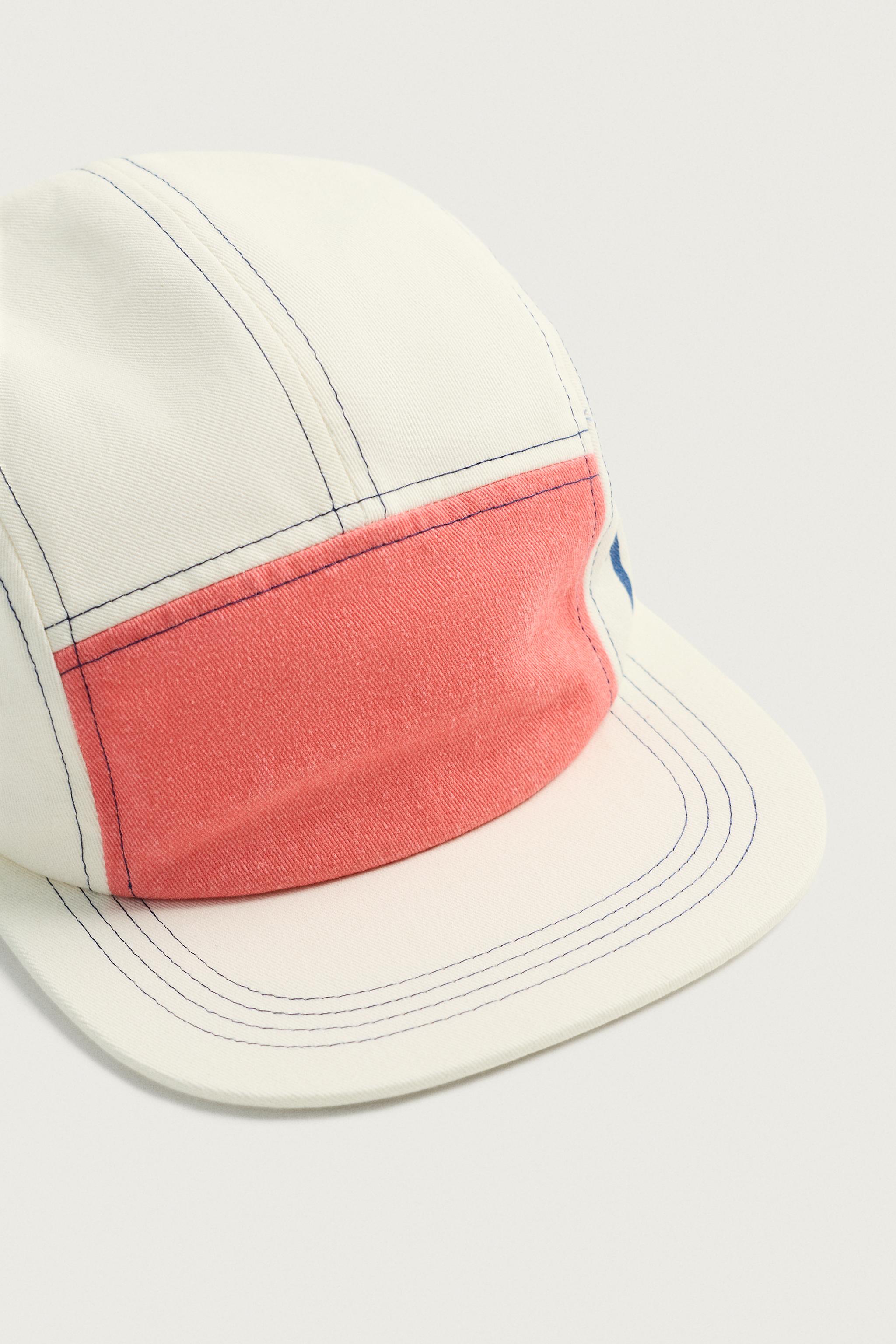 Мужские кепки Zara CONTRASTING FLAT BRIM — фото 6
