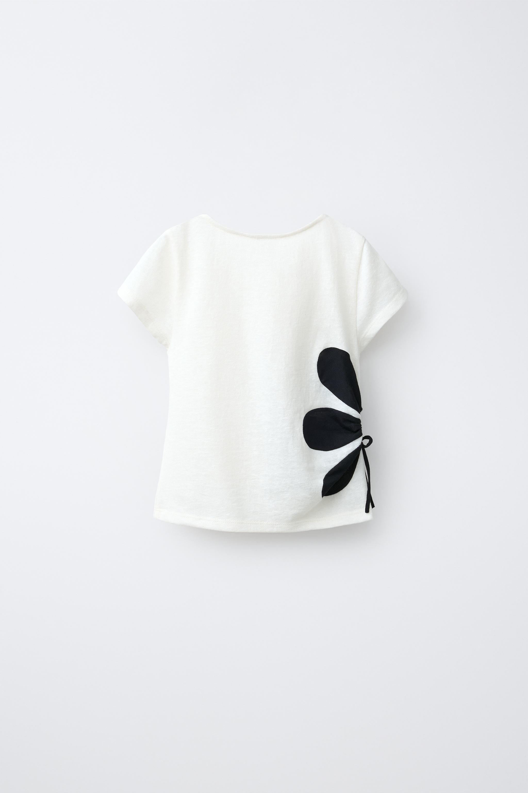 CUT OUT FLORAL T-SHIRT