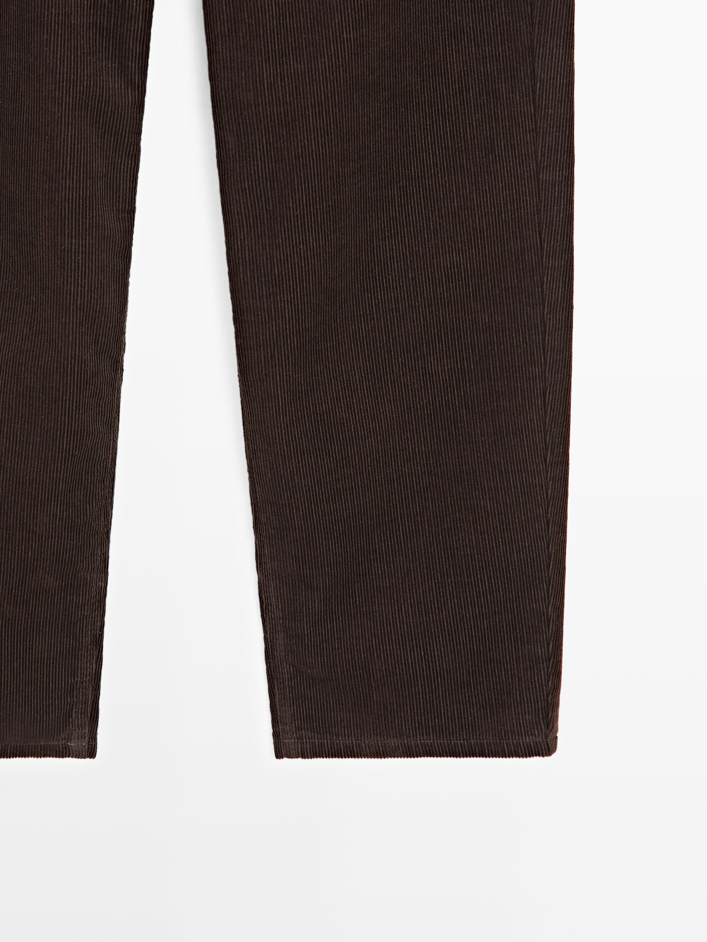 Pantalon barrel fit en velours côtelé