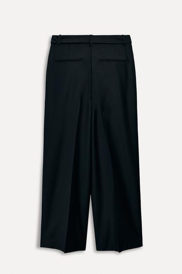 50TH ANNIVERSARY WOOL-BLEND TROUSERS WITH BELT - Black by Zara - Image 3