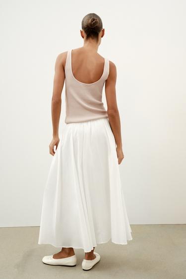 TOP CANNELÉ DENTELLE - rose poudré de Zara - Image 5