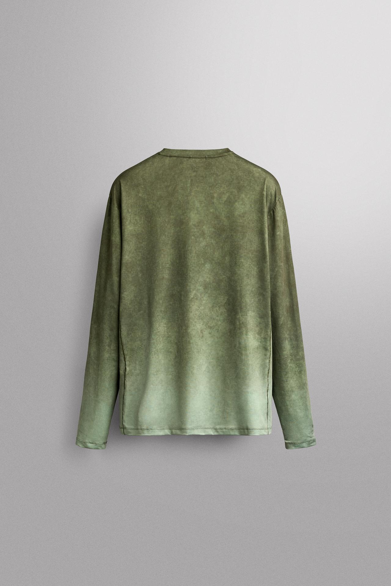 GRADIENT TECHNICAL RUNNING T-SHIRT — Washed green